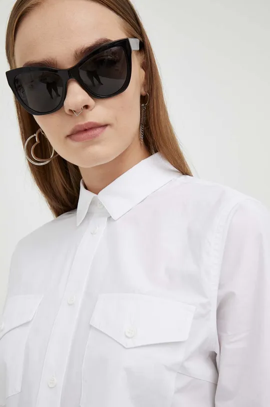 λευκό Βαμβακερό πουκάμισο Karl Lagerfeld Jeans