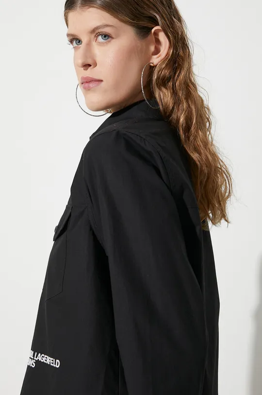čierna Bavlnená košeľa Karl Lagerfeld Jeans