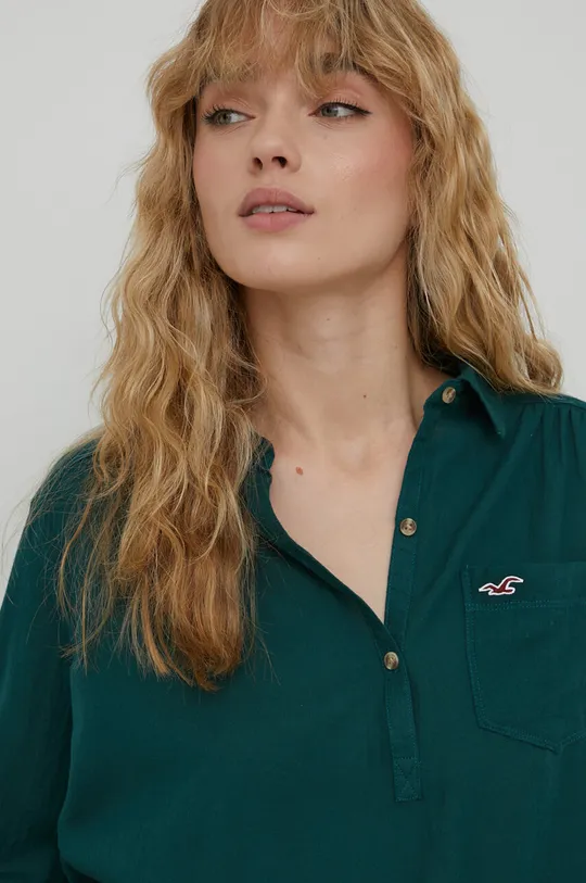 πράσινο Βαμβακερή μπλούζα Hollister Co.