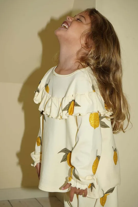 Детская хлопковая блузка Konges Sløjd Для девочек