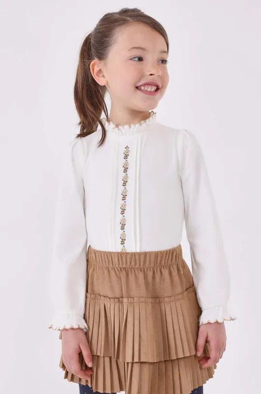 бежевый Детская блузка Mayoral Для девочек