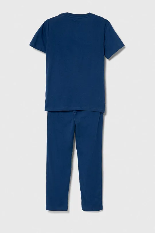 Дитяча бавовняна піжама Calvin Klein Underwear темно-синій