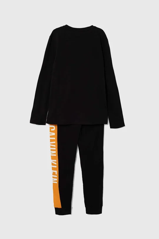 Otroška bombažna pižama Calvin Klein Underwear črna