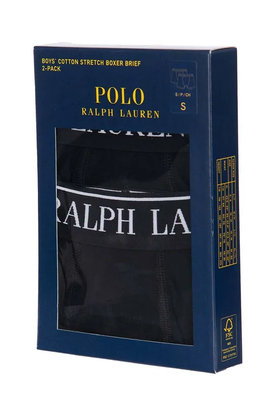nero Polo Ralph Lauren boxer bambini pacco da 2
