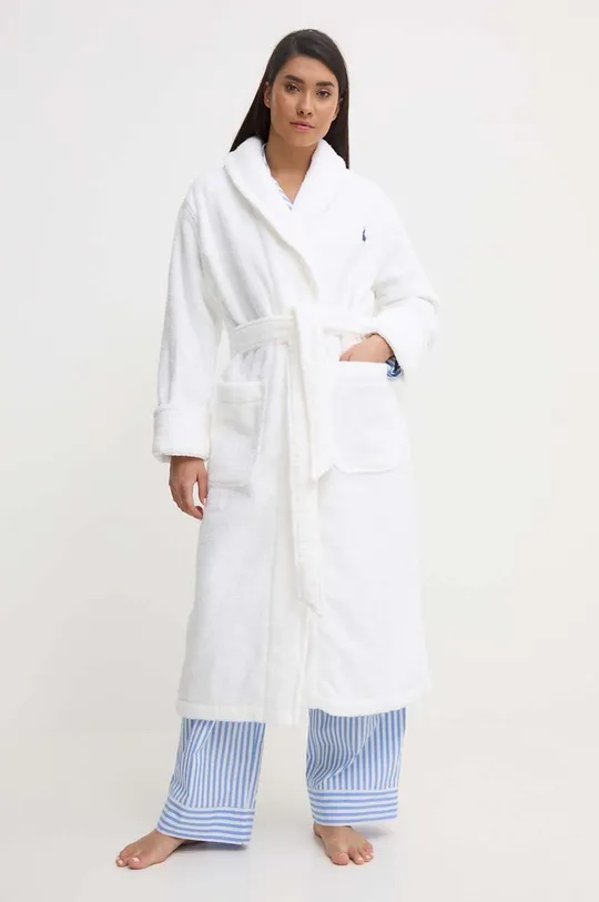 білий Бавовняний халат Polo Ralph Lauren Жіночий
