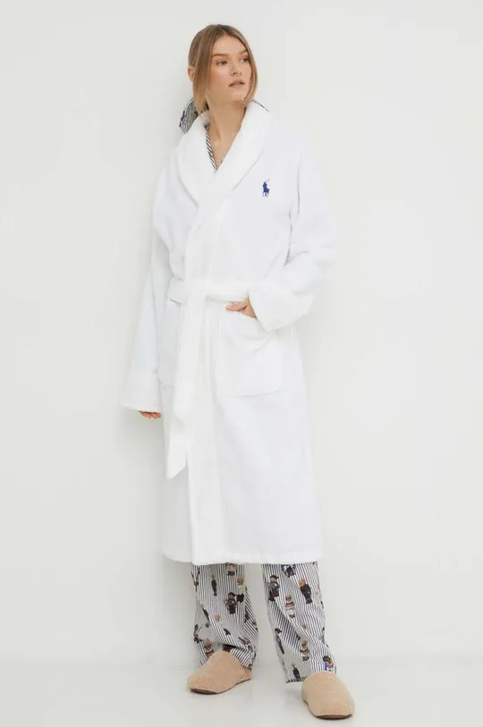білий Бавовняний халат Polo Ralph Lauren Жіночий