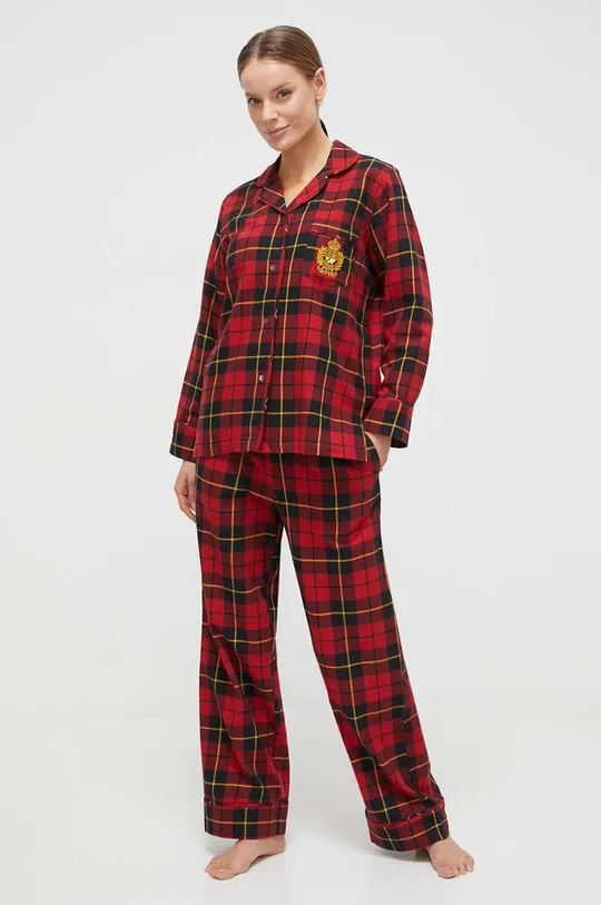 κόκκινο Βαμβακερές πιτζάμες Polo Ralph Lauren Γυναικεία