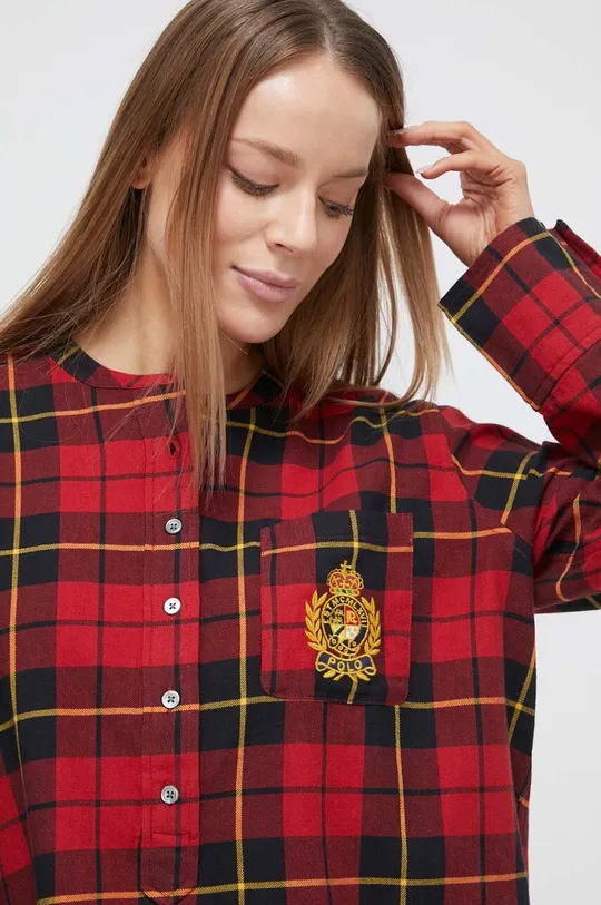 червоний Бавовняна нічна сорочка Polo Ralph Lauren