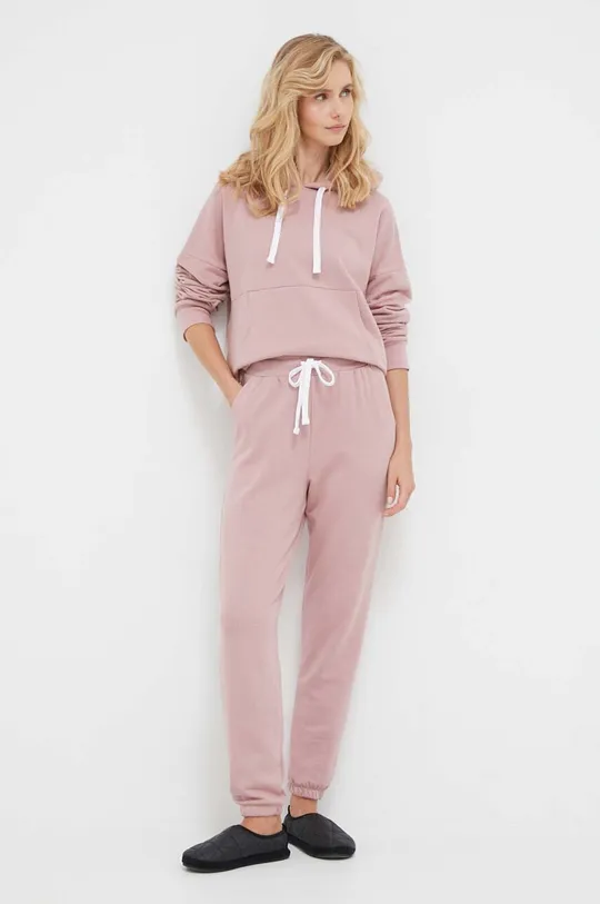 Pidžama - dukserica s kapuljačom Dkny roza