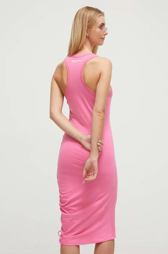Φόρεμα παραλίας Karl Lagerfeld ροζ