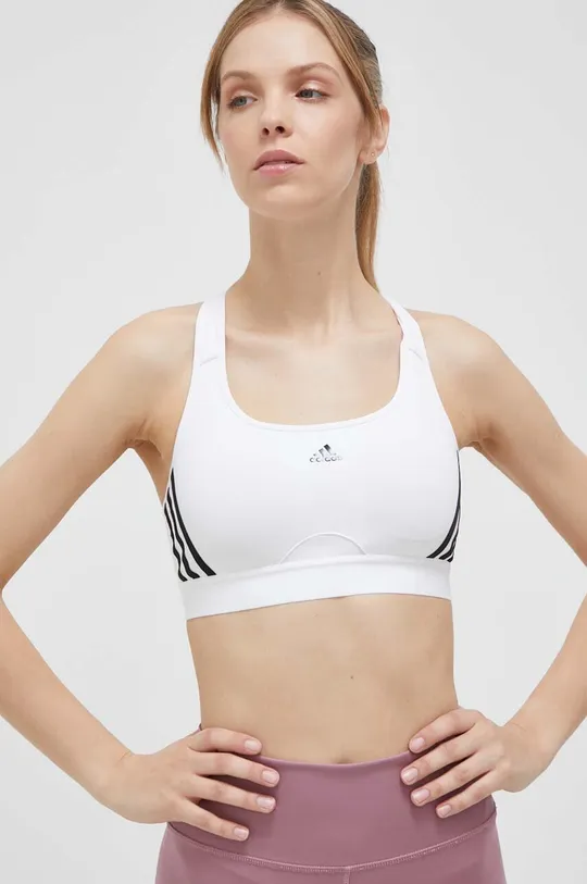 λευκό Αθλητικό σουτιέν adidas Performance Powerreact Γυναικεία