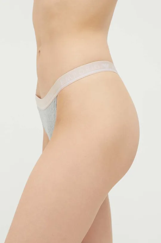Στρινγκ Emporio Armani Underwear 2-pack γκρί