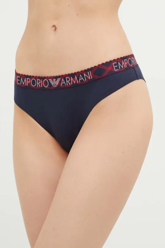 sötétkék Emporio Armani Underwear melltartó és bugyi szett