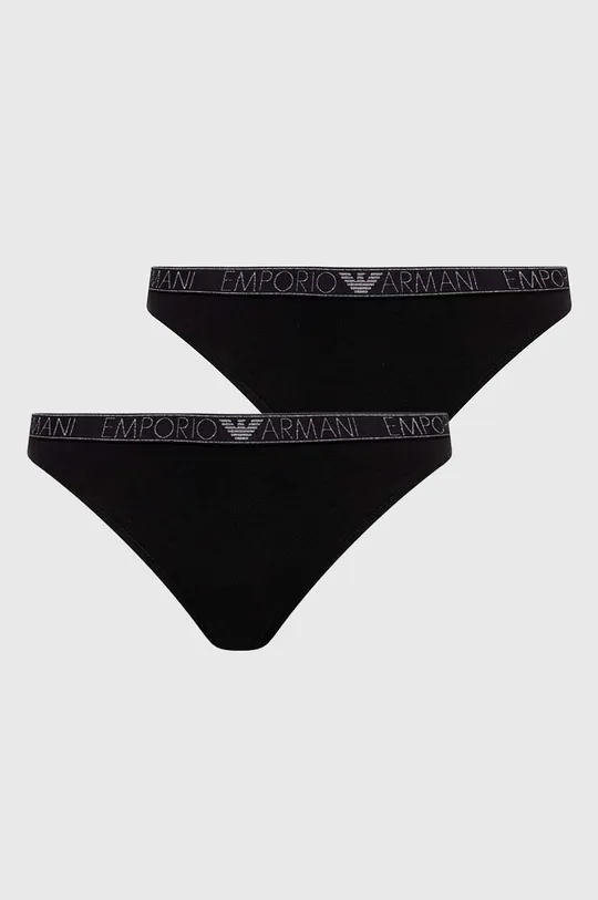 čierna Tangá Emporio Armani Underwear 2-pak Dámsky