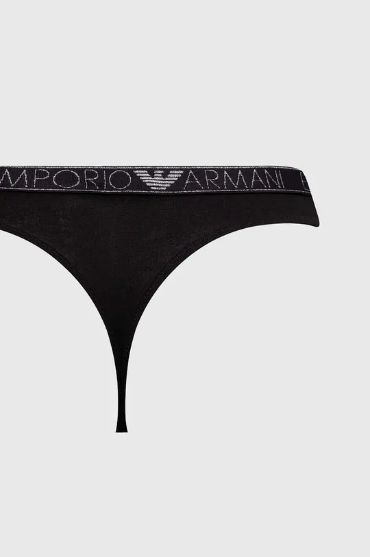 Emporio Armani Underwear stringi 2-pack Materiał zasadniczy: 95 % Bawełna, 5 % Elastan Podszewka: 95 % Bawełna, 5 % Elastan Ściągacz: 84 % Poliester, 7 % Elastan, 5 % Włókno metaliczne, 4 % Poliamid
