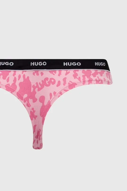 różowy HUGO stringi 3-pack