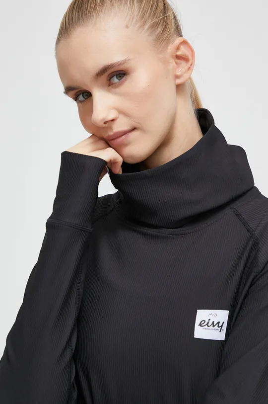 μαύρο Λειτουργικό μακρυμάνικο πουκάμισο Eivy Icecold Gaiter Rib