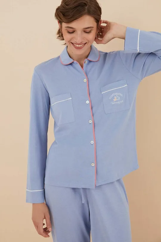 Βαμβακερές πιτζάμες women'secret MASCULINE LOBBY μπλε