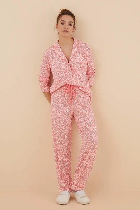 ροζ Βαμβακερές πιτζάμες women'secret MASCULINE LOBBY Γυναικεία