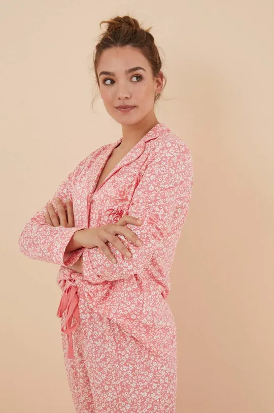Βαμβακερές πιτζάμες women'secret MASCULINE LOBBY ροζ