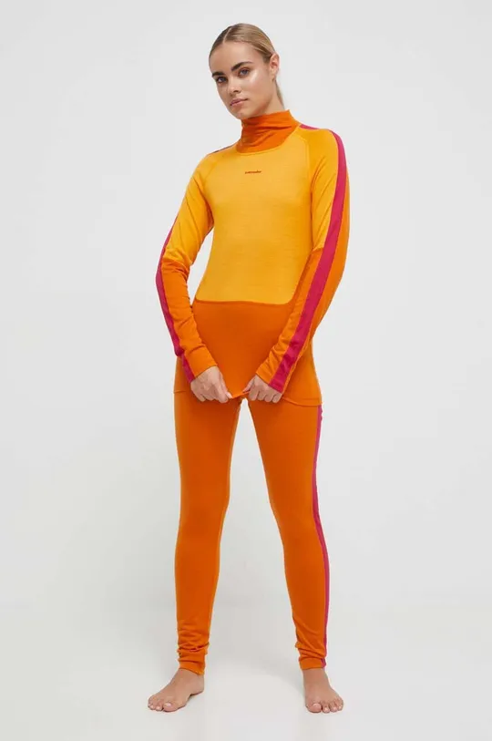 Icebreaker legginsy funkcyjne 200 Oasis pomarańczowy