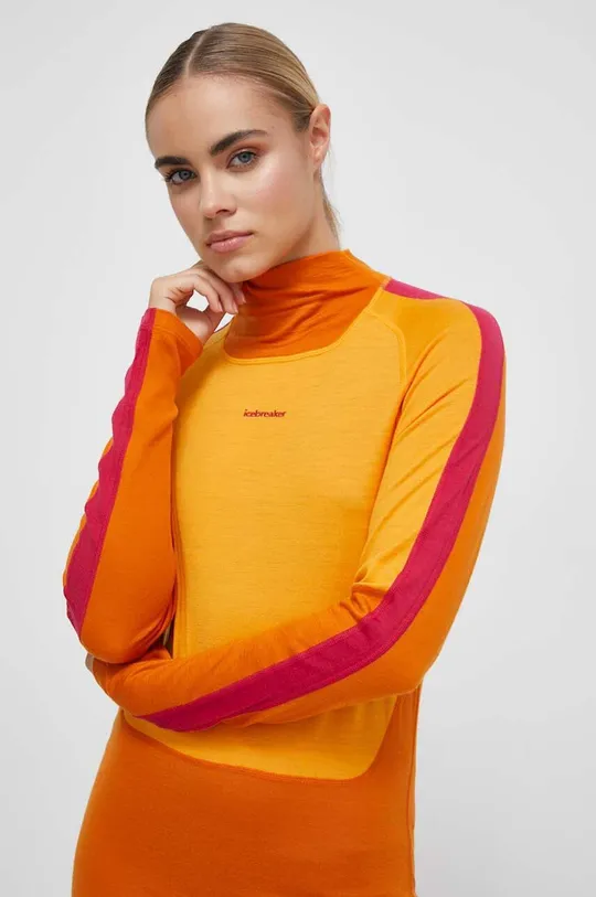 πορτοκαλί Λειτουργικό μακρυμάνικο πουκάμισο Icebreaker 200 Oasis Γυναικεία