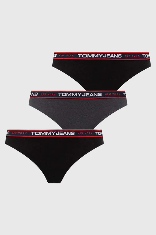 μαύρο Στρινγκ Tommy Jeans 3-pack Γυναικεία