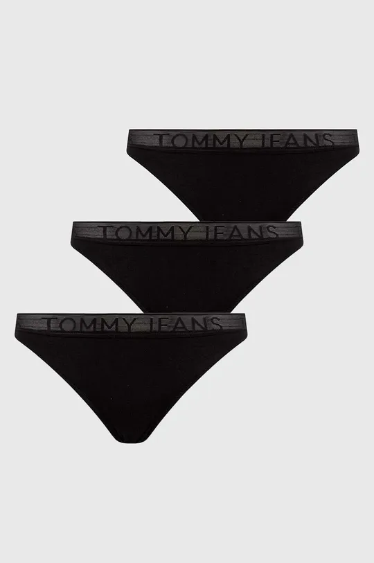 μαύρο Στρινγκ Tommy Jeans 3-pack Γυναικεία
