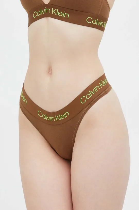 hnedá Tangá Calvin Klein Underwear Dámsky