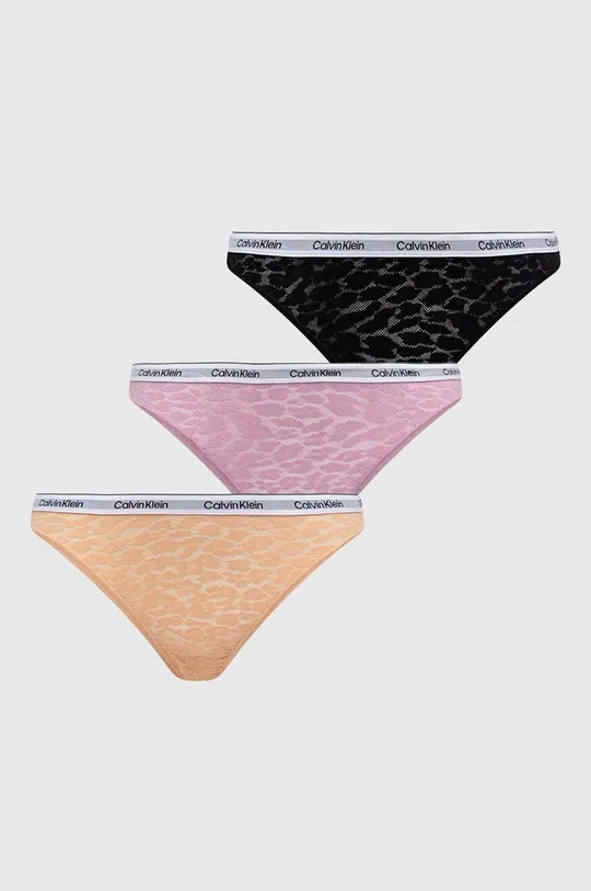 πολύχρωμο Brazilian στρινγκ Calvin Klein Underwear 3-pack Γυναικεία