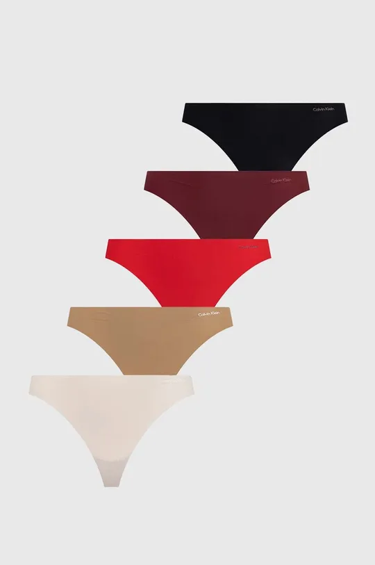 πολύχρωμο Στρινγκ Calvin Klein Underwear 5-pack Γυναικεία