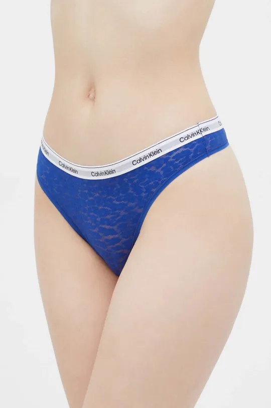 niebieski Calvin Klein Underwear stringi Damski