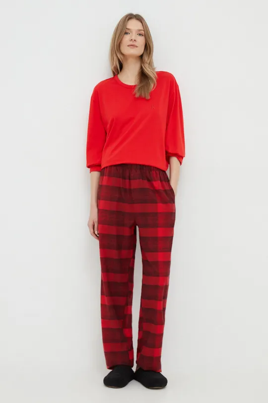 κόκκινο Πιτζάμα Calvin Klein Underwear Γυναικεία