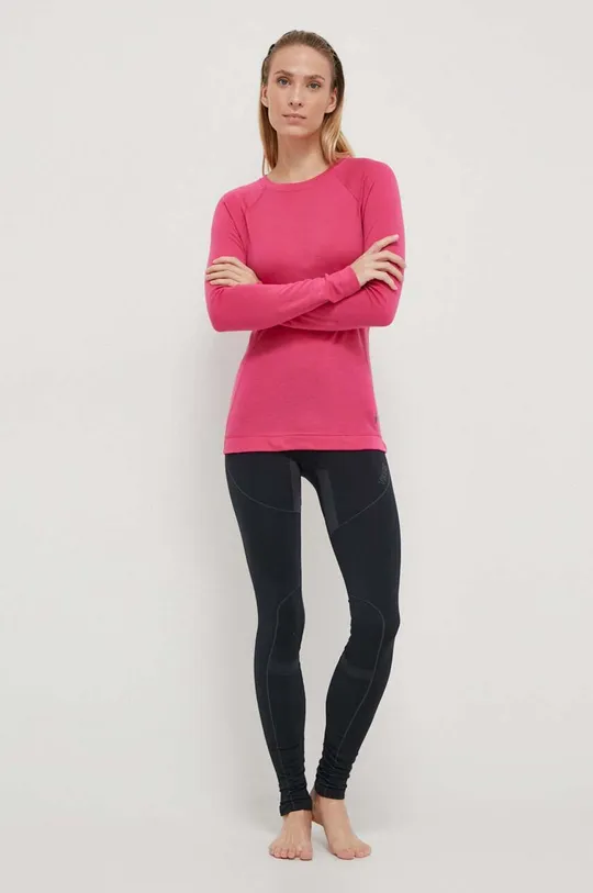Λειτουργικό μακρυμάνικο πουκάμισο Smartwool Classic Thermal Merino ροζ