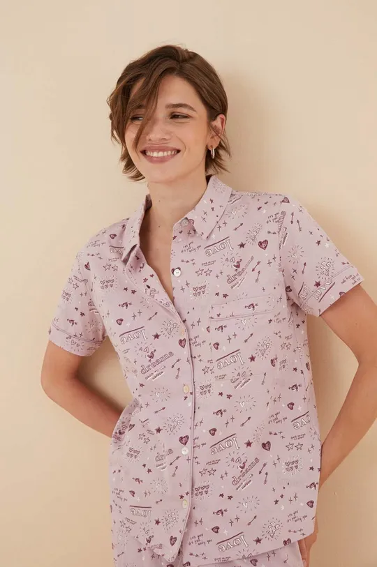 Βαμβακερές πιτζάμες women'secret Snoopy ροζ