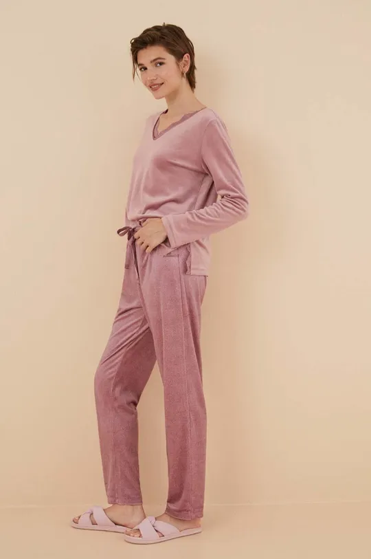 rózsaszín women'secret pizsama SOFT TOUCH FRANCHISEE Női