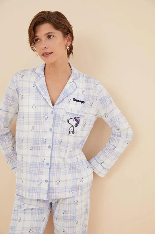 Βαμβακερές πιτζάμες women'secret Snoopy μπλε