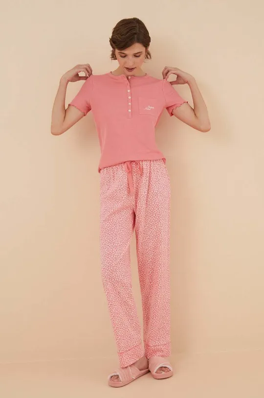 ροζ Βαμβακερές πιτζάμες women'secret DAILY LOBBY Γυναικεία