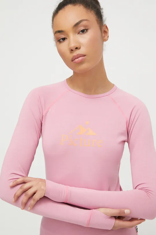 ροζ Λειτουργικό μακρυμάνικο πουκάμισο Picture Milita Γυναικεία