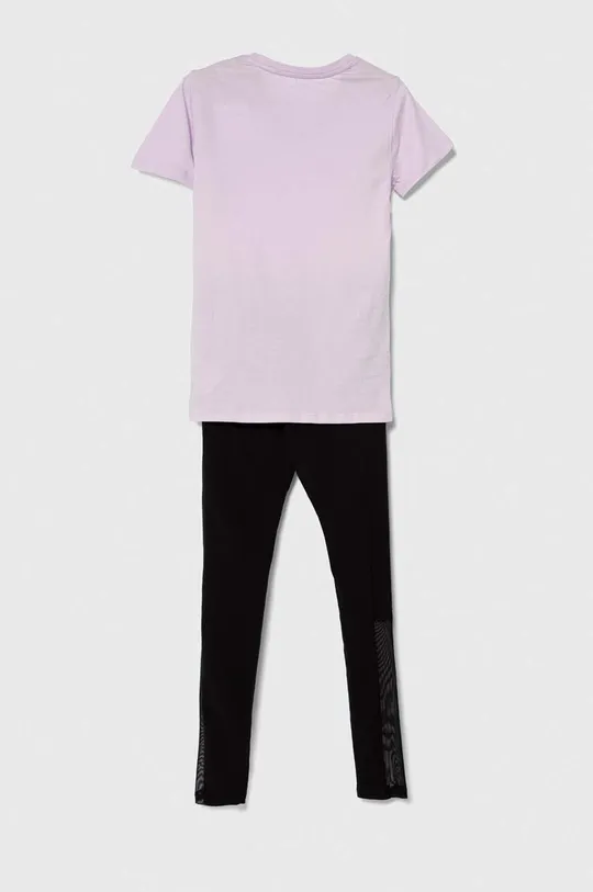 Детская хлопковая пижама Calvin Klein Underwear фиолетовой