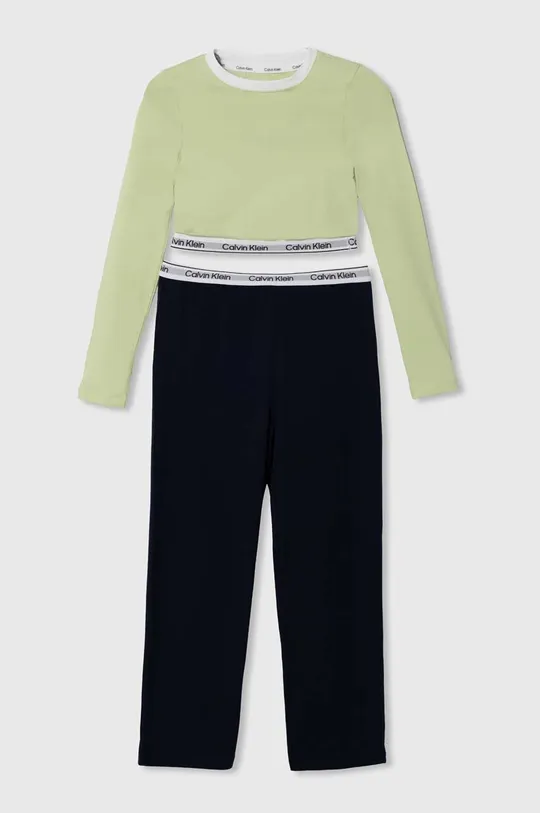 зелений Дитяча піжама Calvin Klein Underwear Для дівчаток