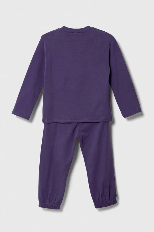 Otroška pižama United Colors of Benetton vijolična