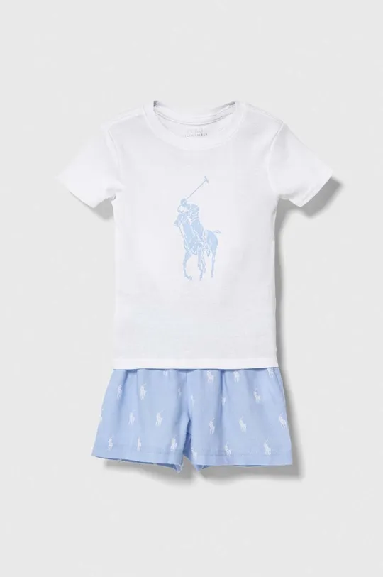 niebieski Polo Ralph Lauren piżama dziecięca Dziewczęcy