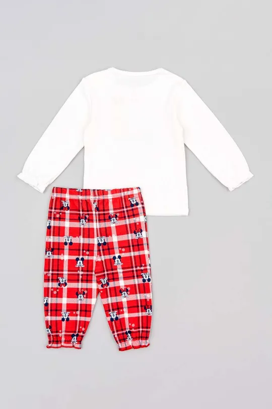 zippy piżama bawełniana dziecięca czerwony