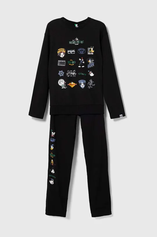 чёрный Детская хлопковая пижама United Colors of Benetton x Disney Детский