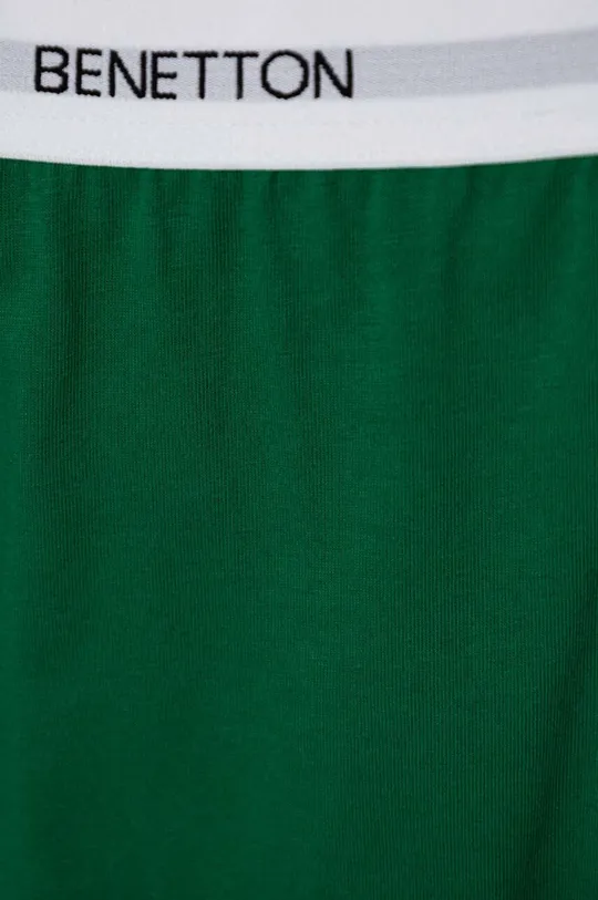 zöld United Colors of Benetton gyerek pamut pizsama