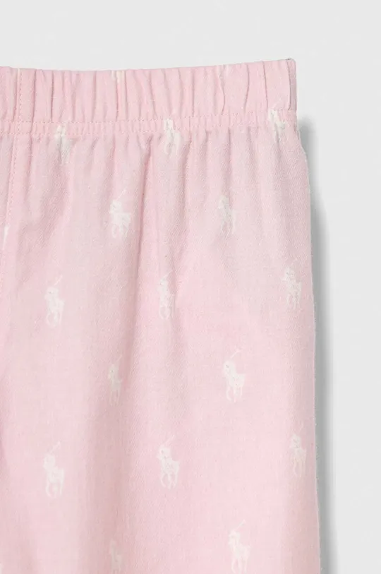 różowy Polo Ralph Lauren piżama bawełniana dziecięca