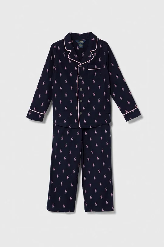 σκούρο μπλε Παιδικές βαμβακερές πιτζάμες Polo Ralph Lauren Παιδικά