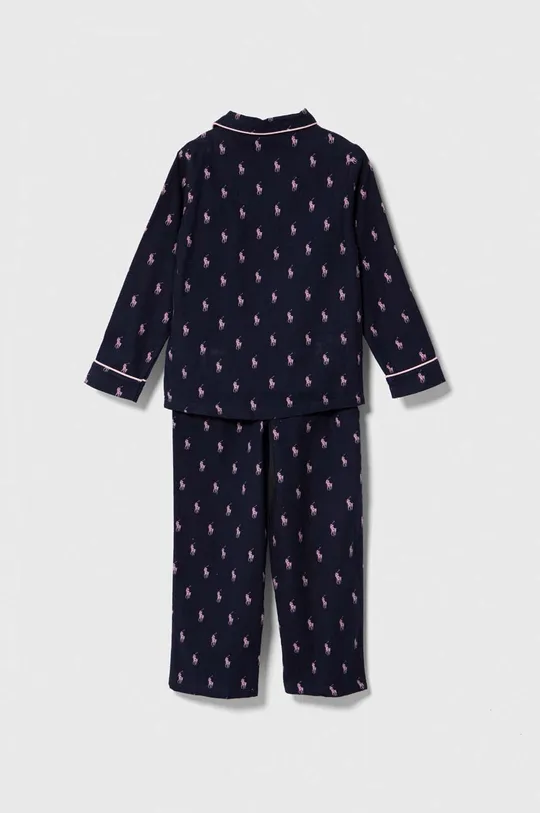 Dječja pamučna pidžama Polo Ralph Lauren mornarsko plava