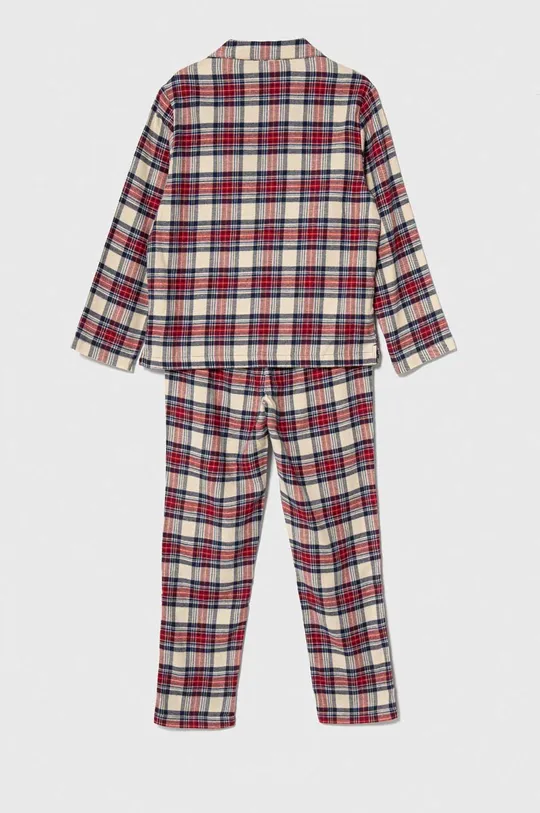 Detské bavlnené pyžamo United Colors of Benetton burgundské